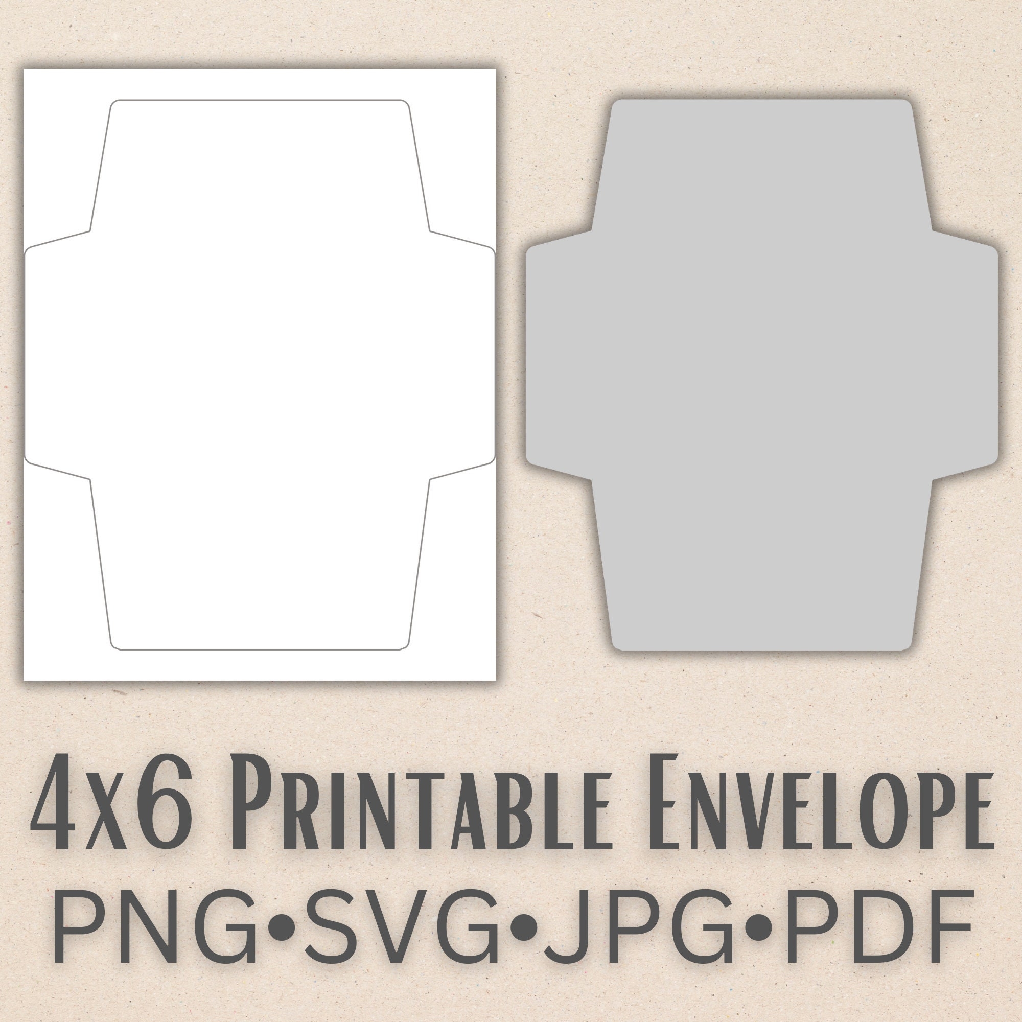 4x6 Printable Envelope Template PNG SVG JPG And Pdf Square 