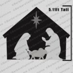 5 11ft Multilayered Nativity Scene Templates When Made FOUR Printable Trace And Cut Christmas Silhouette Decor Templates Stencils PDF Etsy
