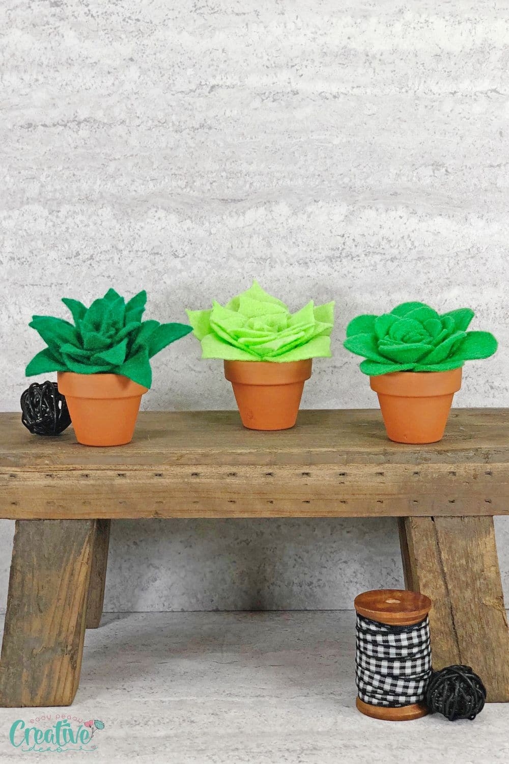 5 Easy Steps To FELT SUCCULENT Plants Easy Peasy Creative Ideas