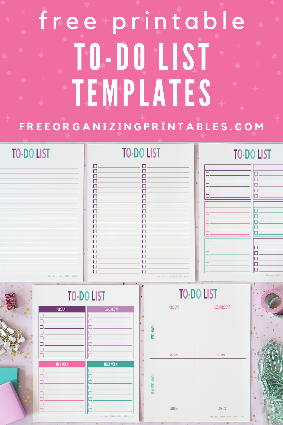 free printable to do lists