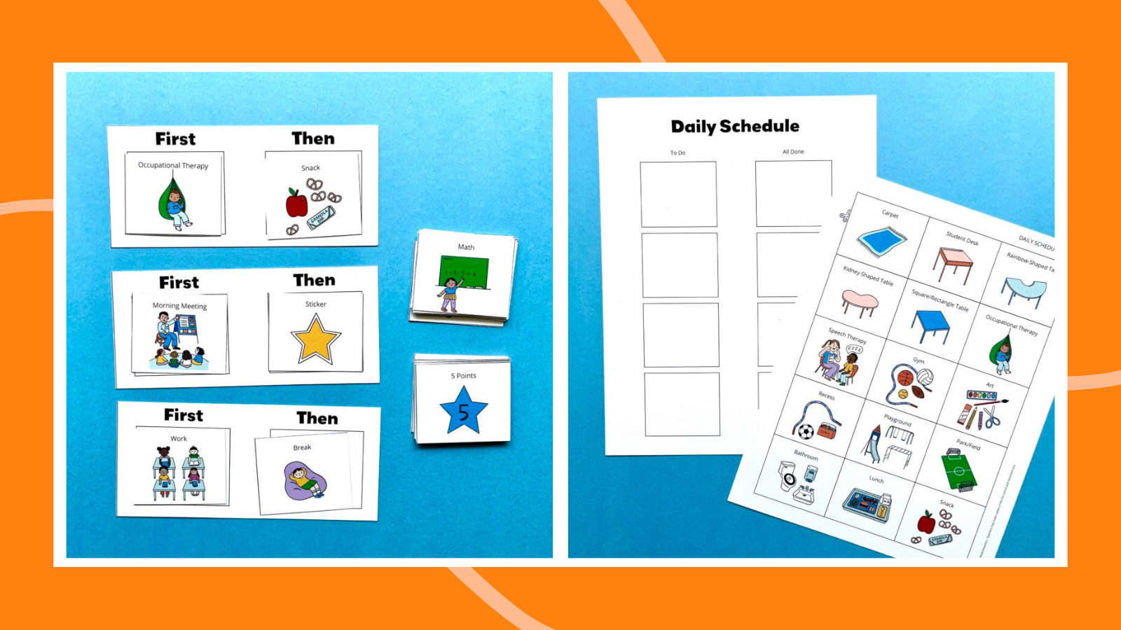 free printable picture schedule cards