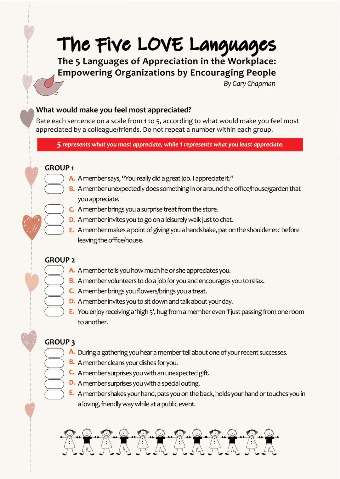 5 Love Languages Quiz Printable Language Learning Tips
