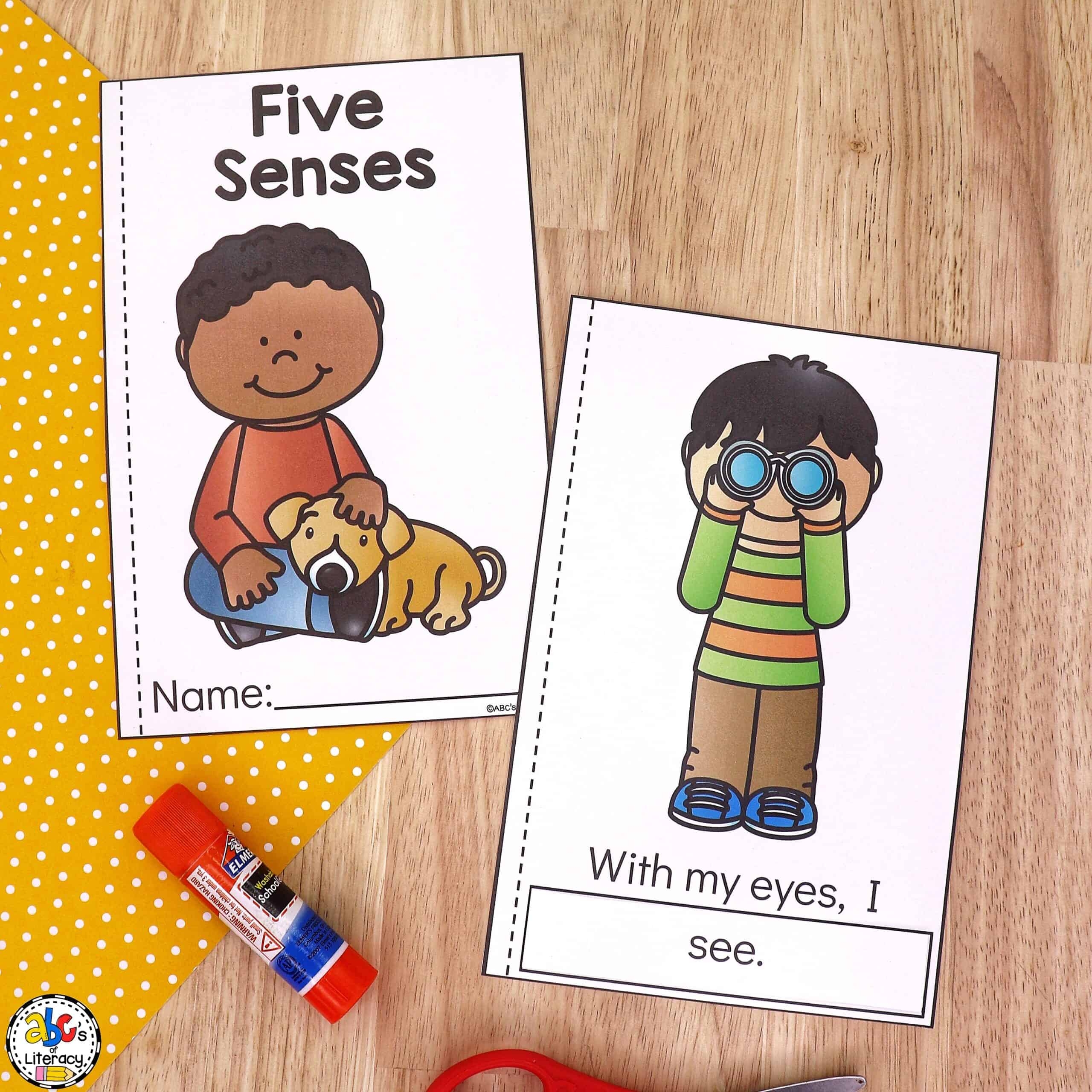 five senses kindergarten free printables