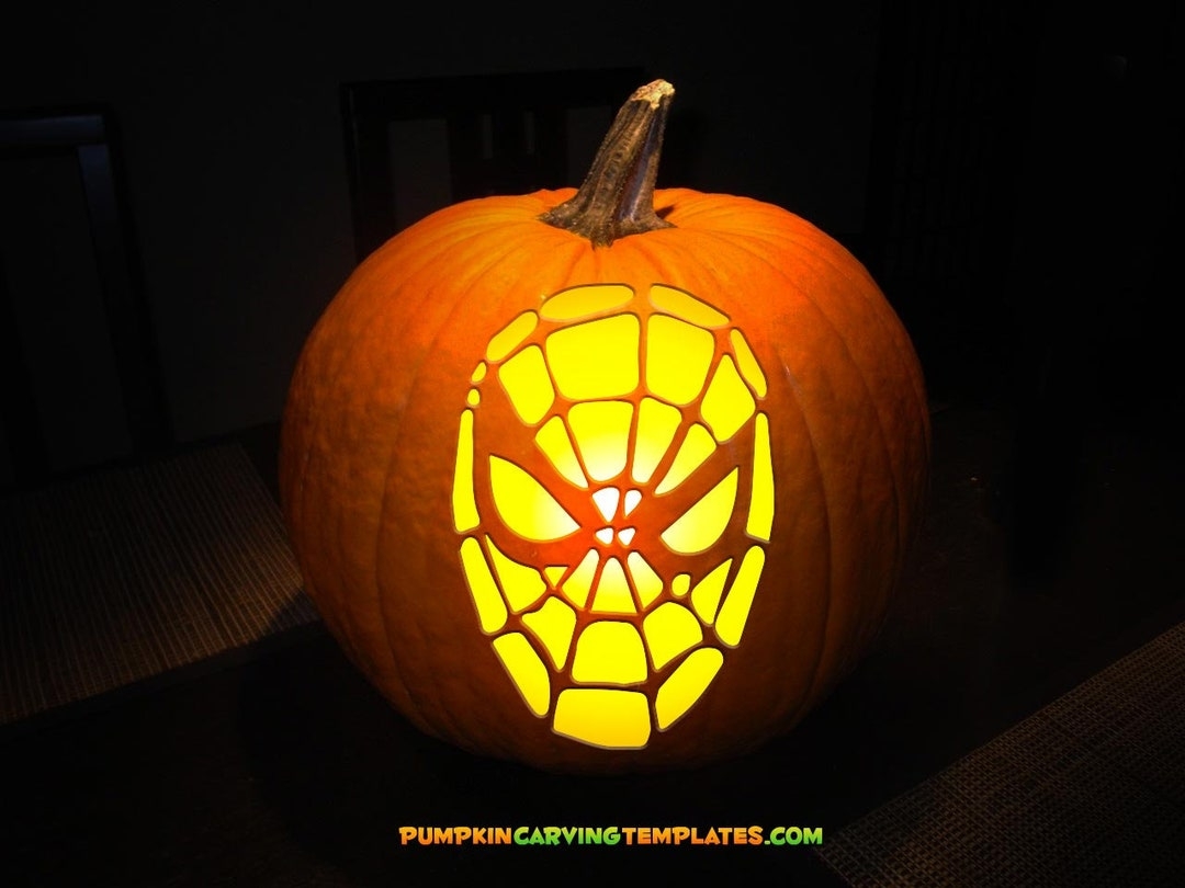 5 Spiderman Pumpkin Stencil Printables Mom Wife Busy Life 