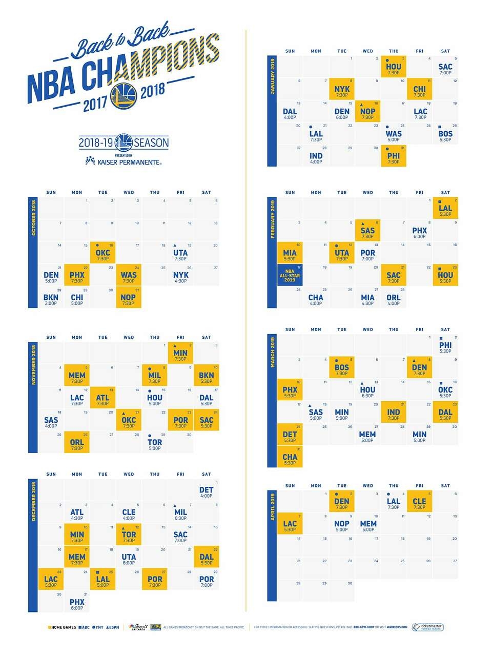 5 Takeaways From Warriors 2018 19 Schedule