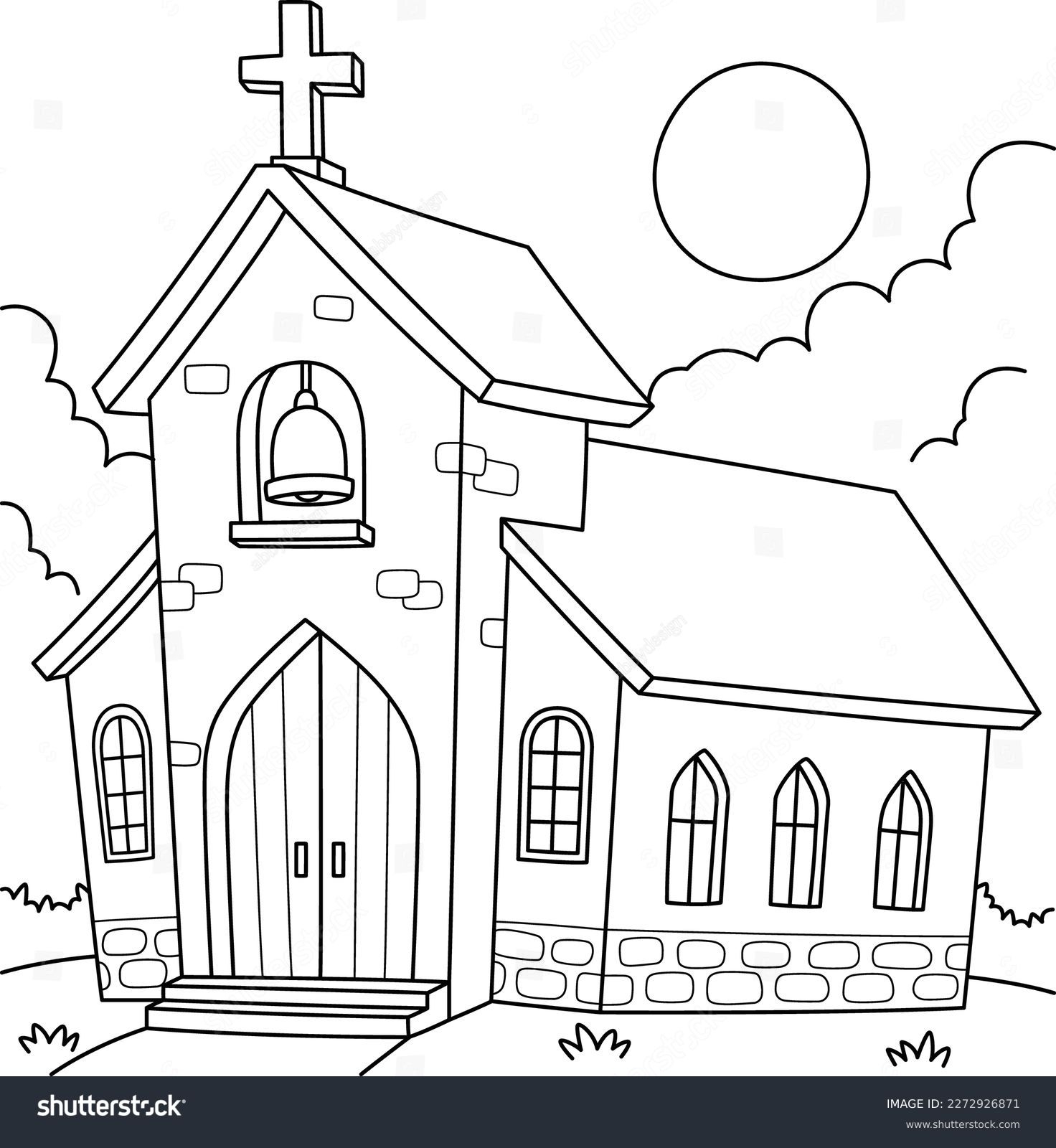 5 Thousand Church Coloring Page Royalty Free Images Stock Photos 