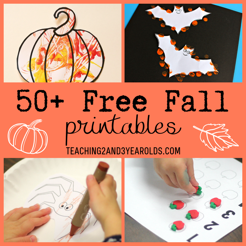 fall printables for kindergarten