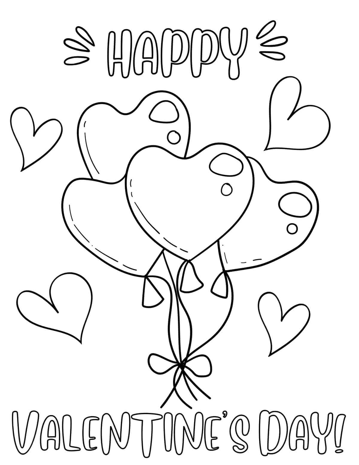 coloring pages valentines day printable