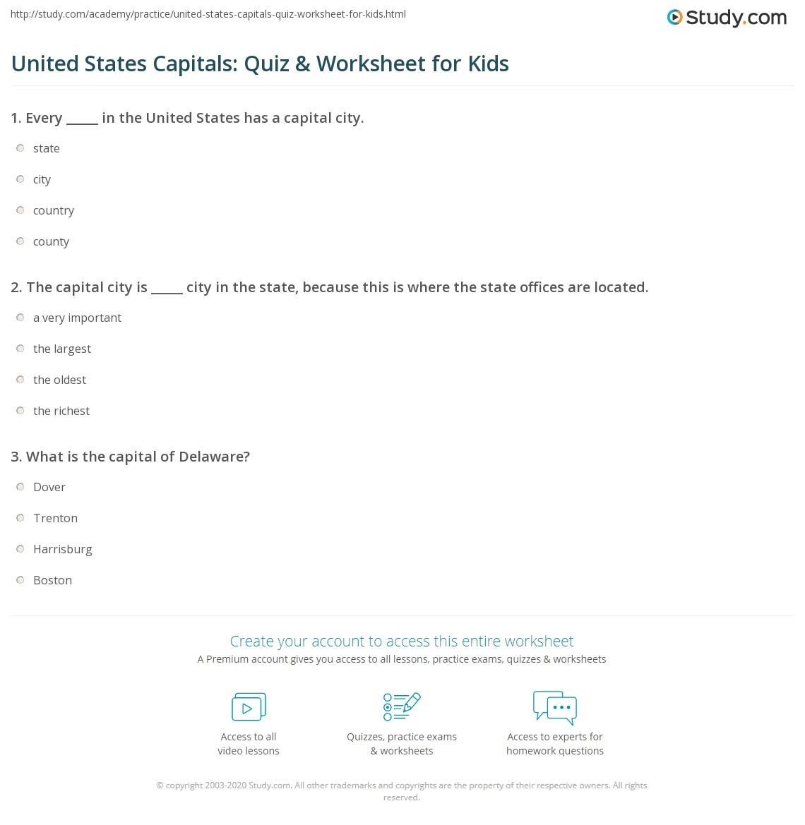 50 States Quiz Fourth Grade Resource Twinkl USA Twinkl Worksheets Library