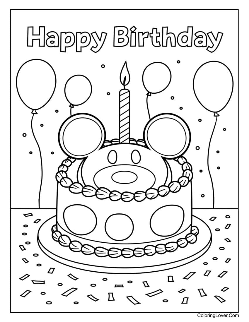51 Happy Birthday Coloring Pages Free Printables For All Ages 