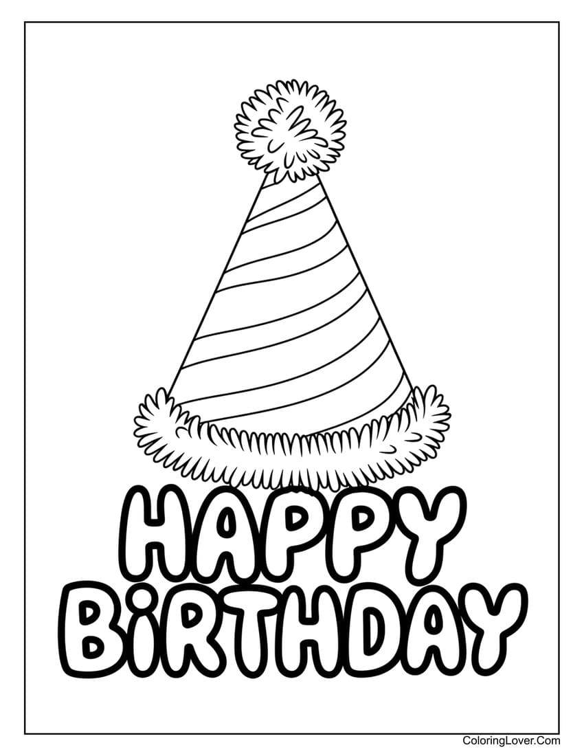 printable coloring birthday cards for grandma
