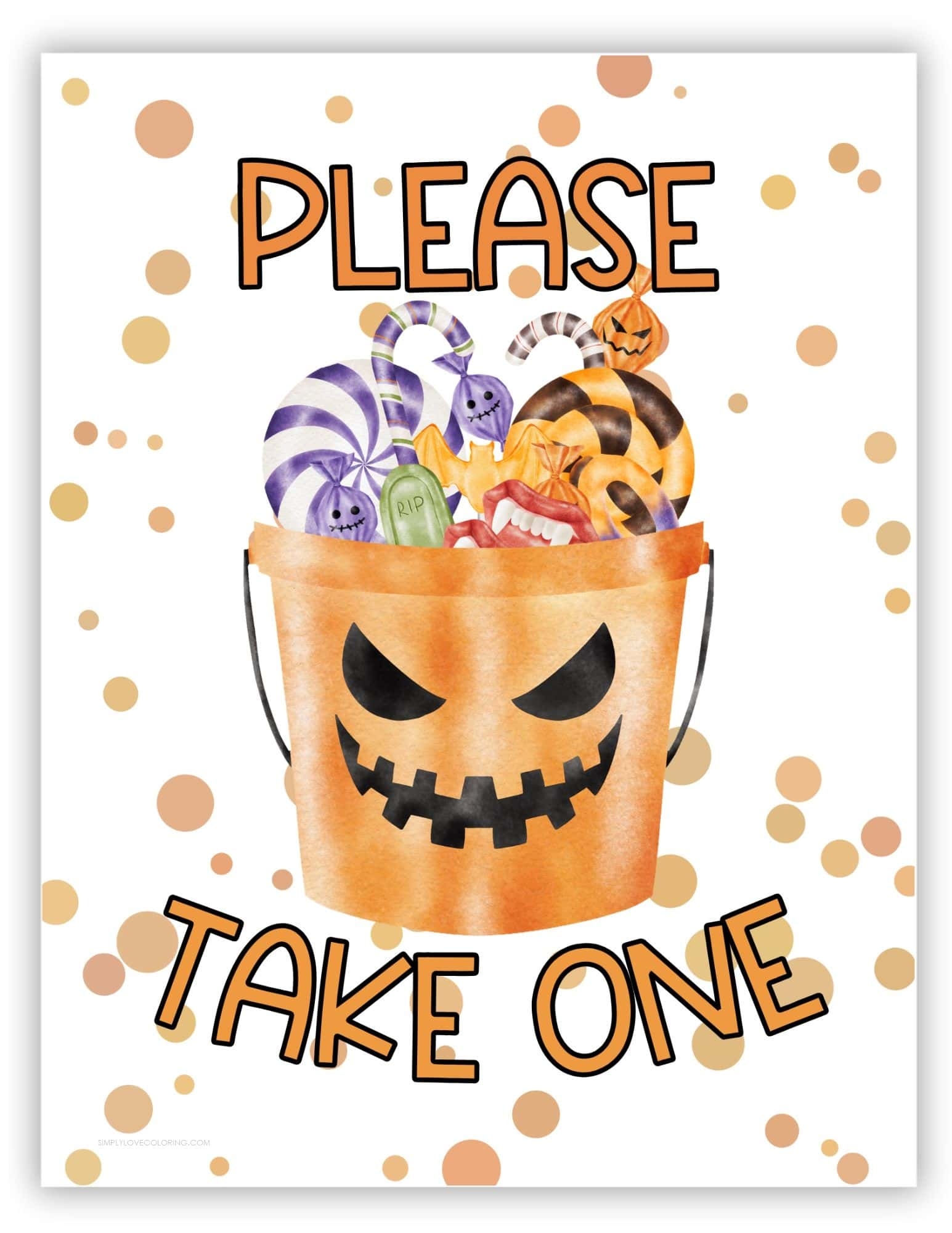 56 Please Take One Halloween Sign Printables Free PDF Download 
