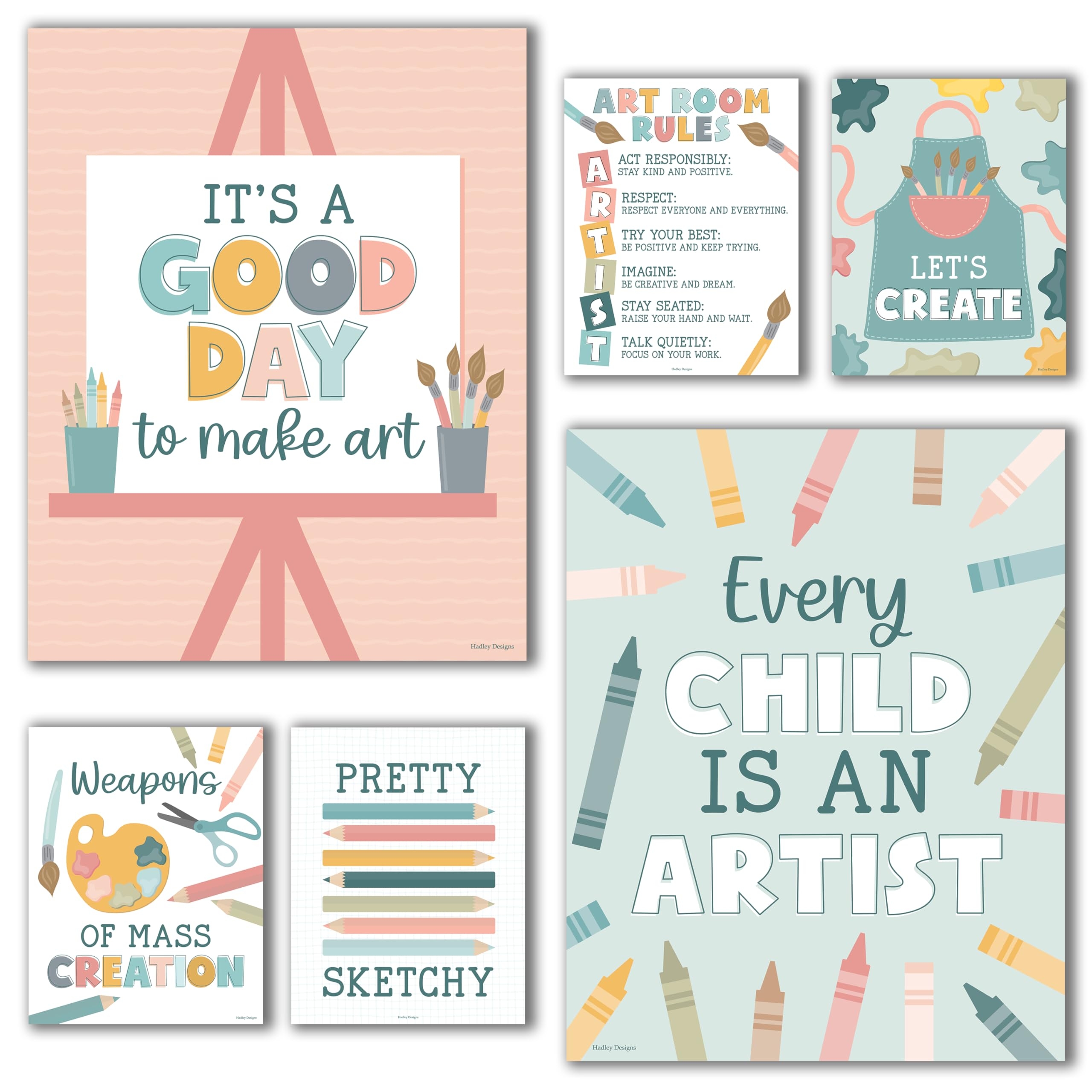 6 Boho Art Classroom Posters Middle School Art Posters For Classroom Art Poster Art Classroom Must Haves High School Art Classroom Decor Art Class Decor Amazon de Stationery U0026 Office Supplies
