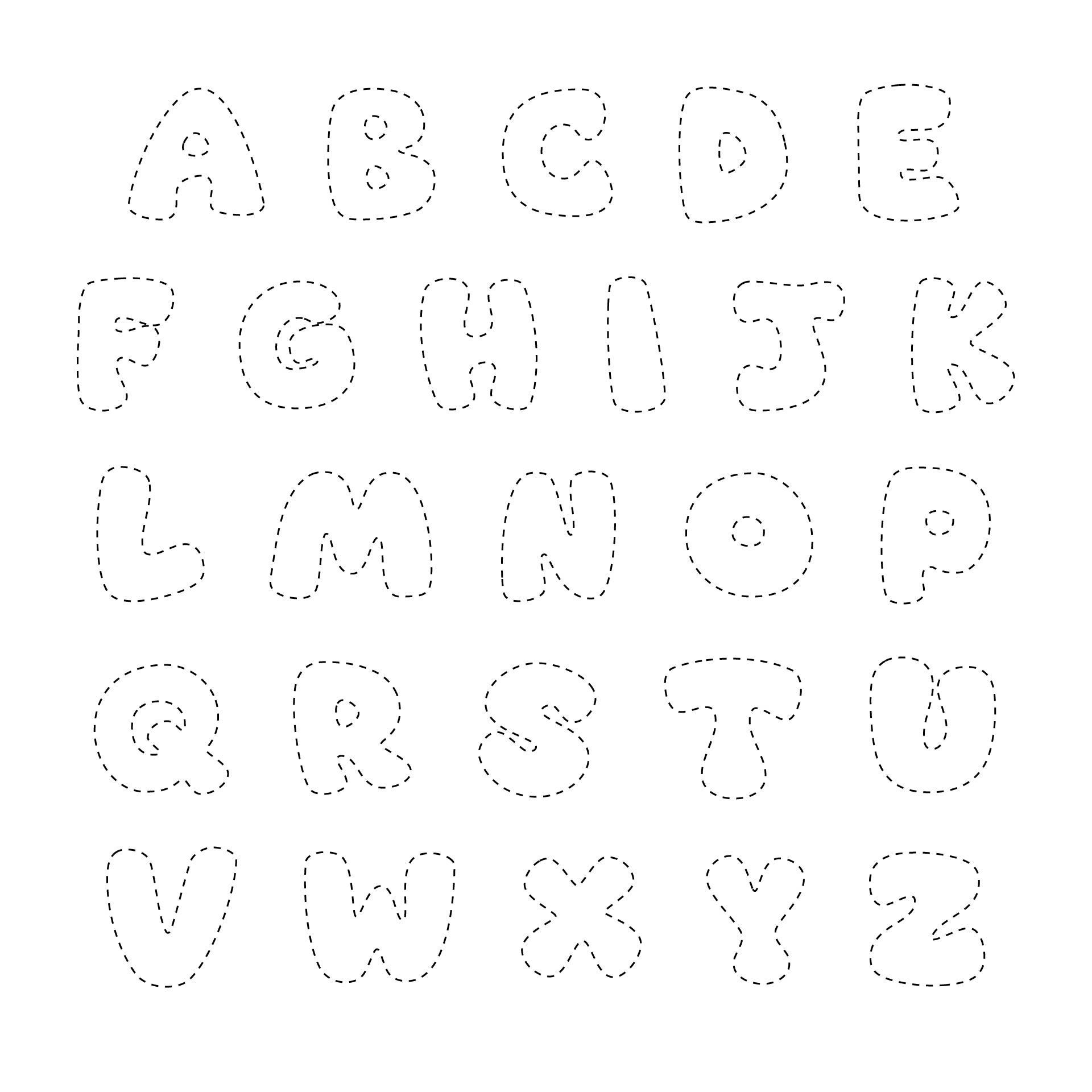 2 inch printable bubble letters