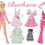 6 Printable Paper Doll Dress Up With Clothes Digital PDF Dress Up Cut Out Doll Busy Book Activity Fashion Girl Template Etsy