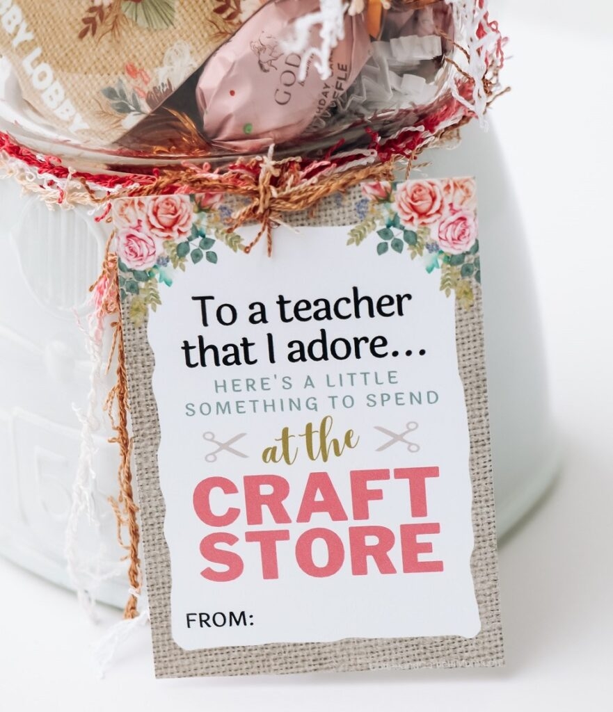 6 TEACHER APPRECIATION GIFT CARD IDEAS WITH FREE PRINTABLES 