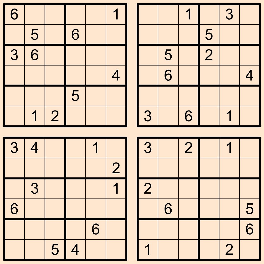 6 X 6 Sudoku 7 Free PDF Printables Printablee