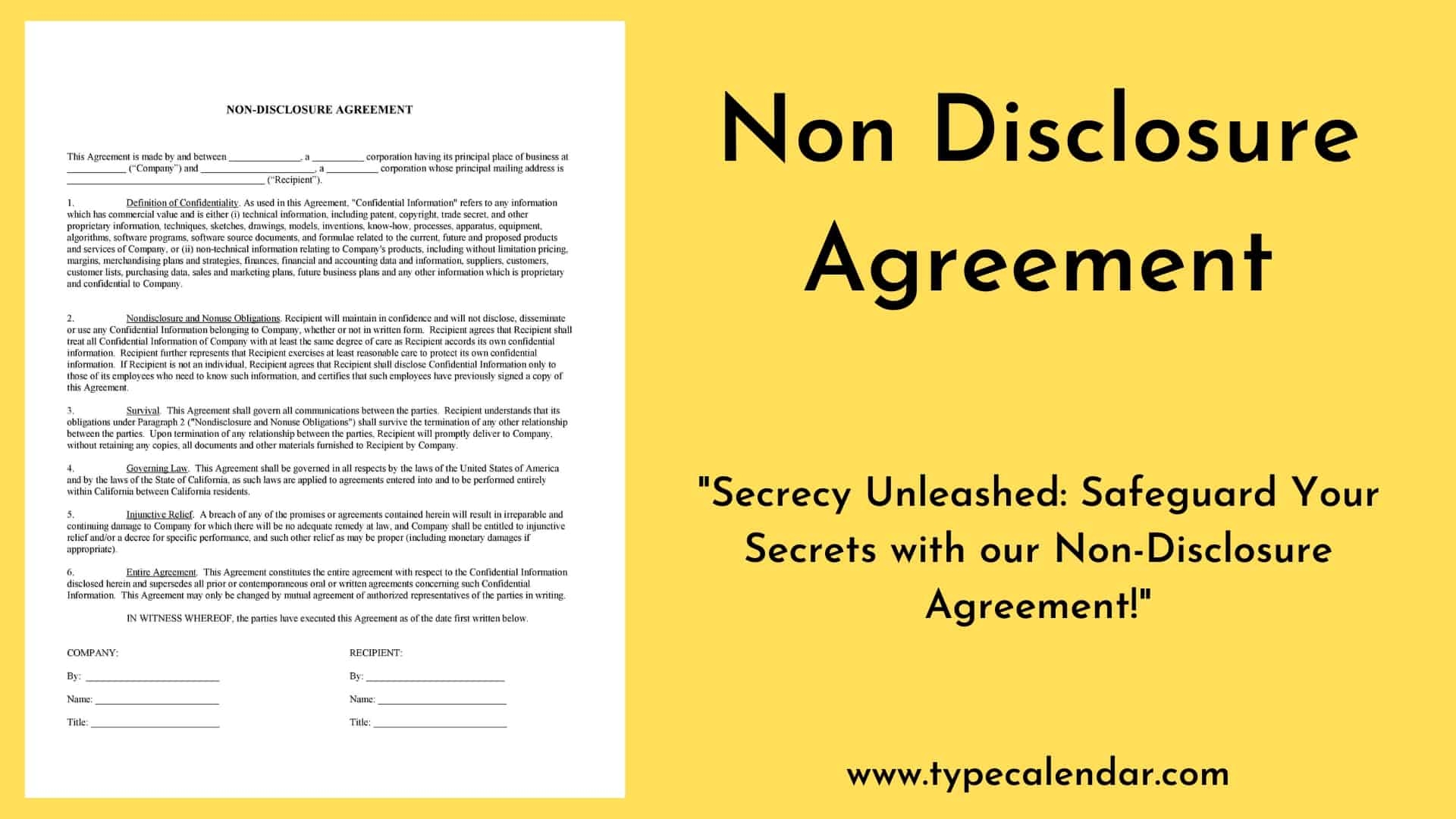 60 Free Printable Non Disclosure Agreement Templates PDF 