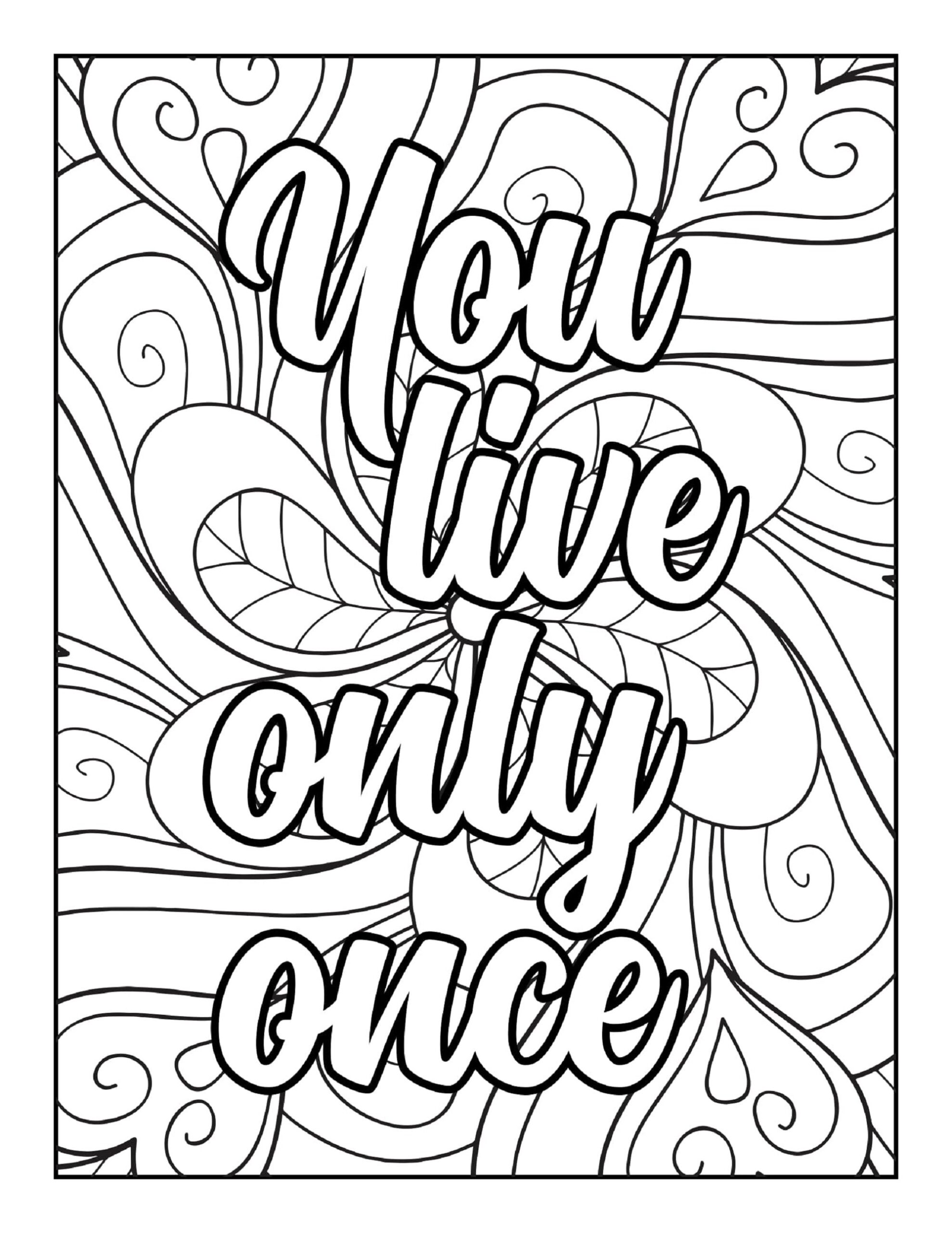 60 Inspirational Quotes Printable Coloring Pages Digital Download coloring Book Pages Adult Coloring Print From Home Etsy Australia