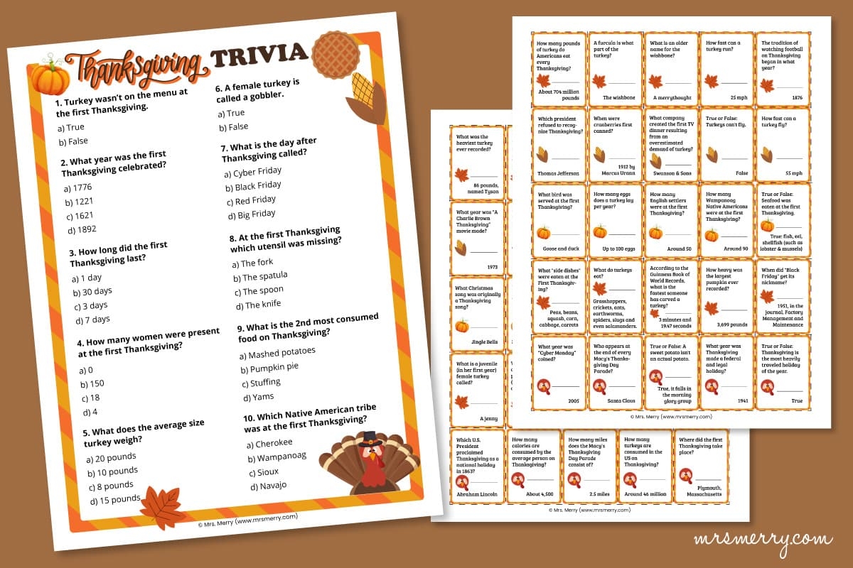 printable trivia questions with answers