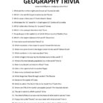 69 Geography Trivia Questions U0026 Answers Easy To Hard Worksheets Library