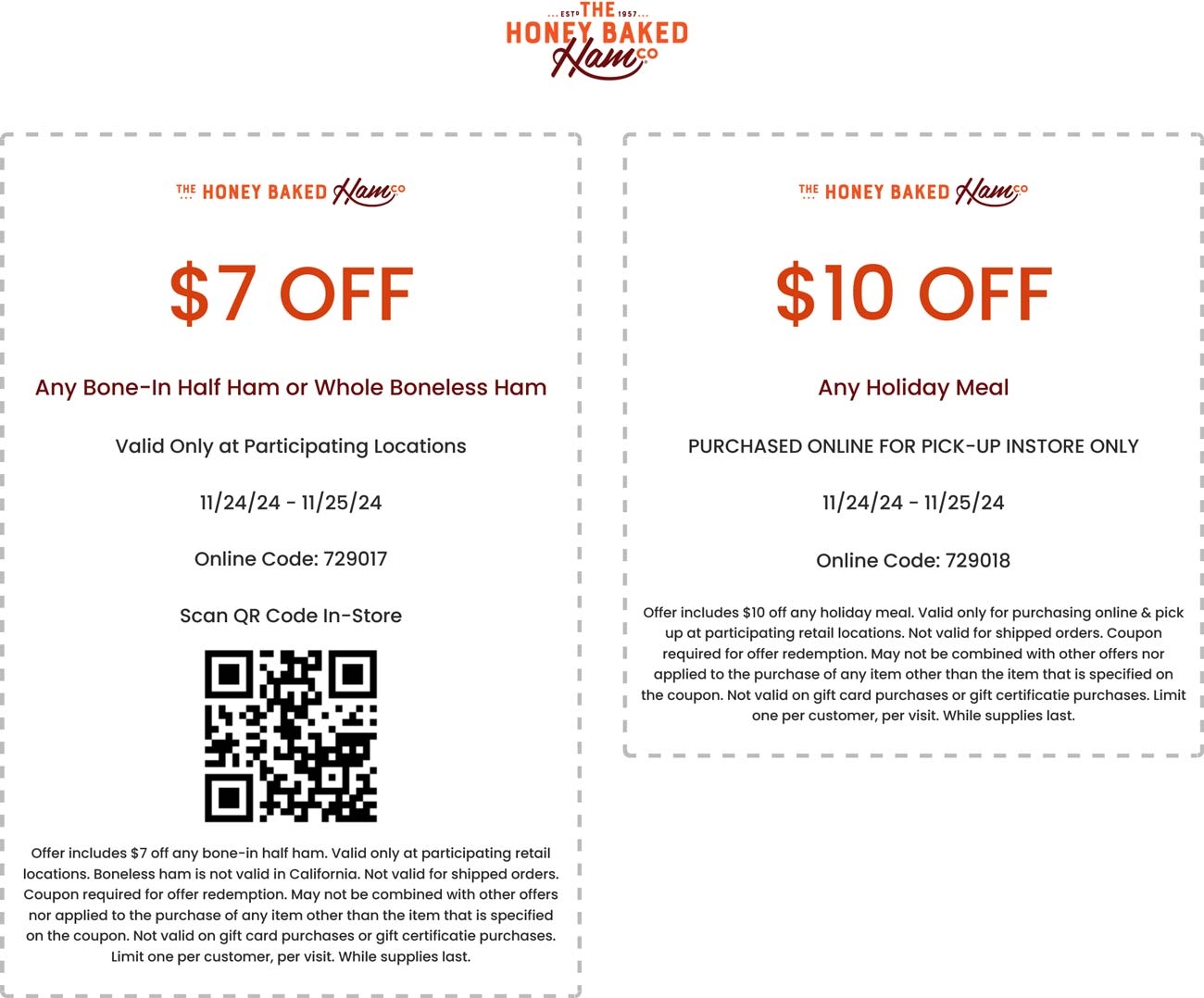  7 10 Off Ham And Meals At Honeybaked Or Online Via Promo Code 729017 HoneyBaked August 2025 Coupons Promo Codes U0026 Deals 