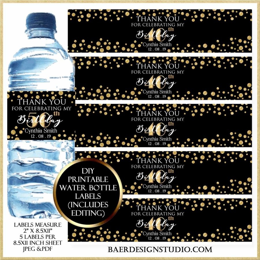 free water bottle label printables
