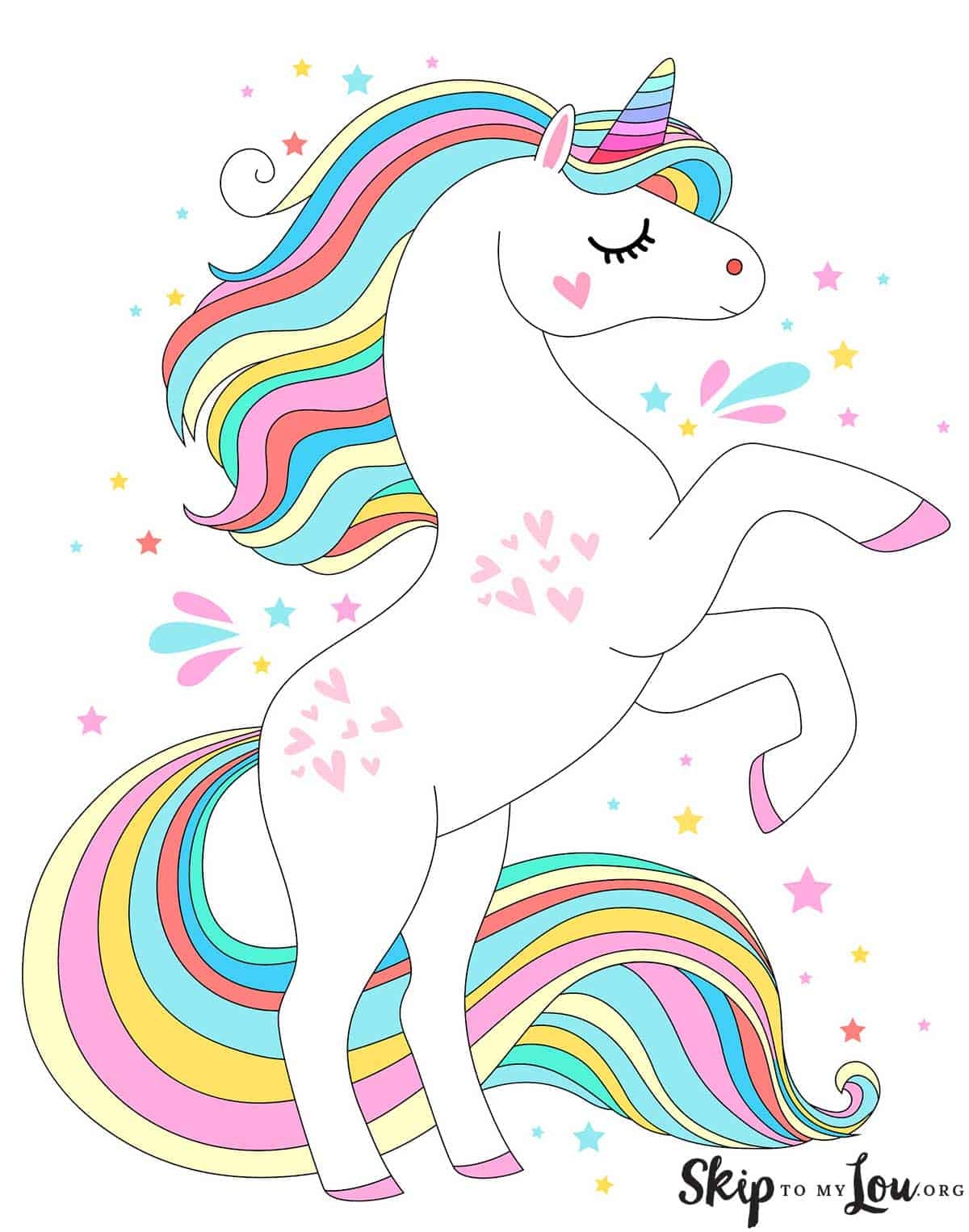 75 Free Printable Unicorn Coloring Pages Skip To My Lou