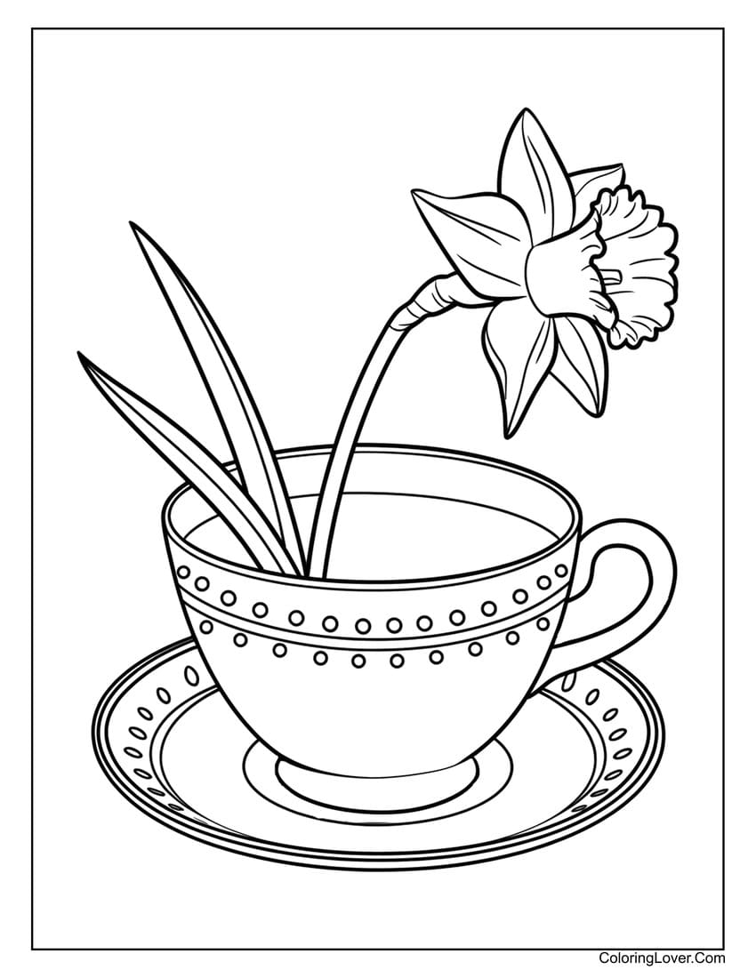 teacup coloring pages printable