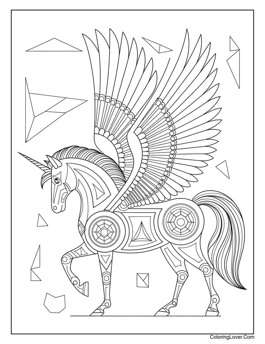 printable unicorn coloring pages