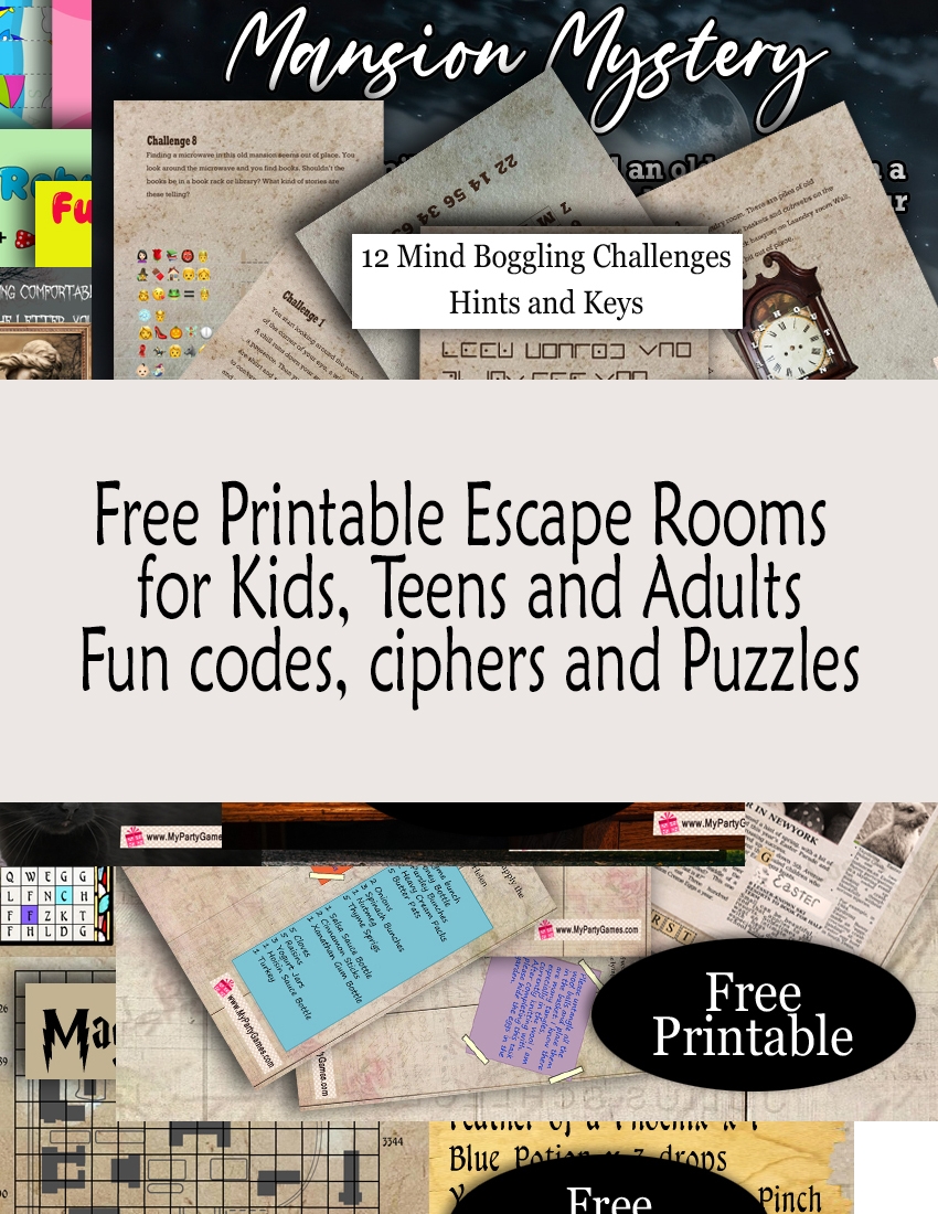 8 Free Printable Escape Rooms For Kids And Adults