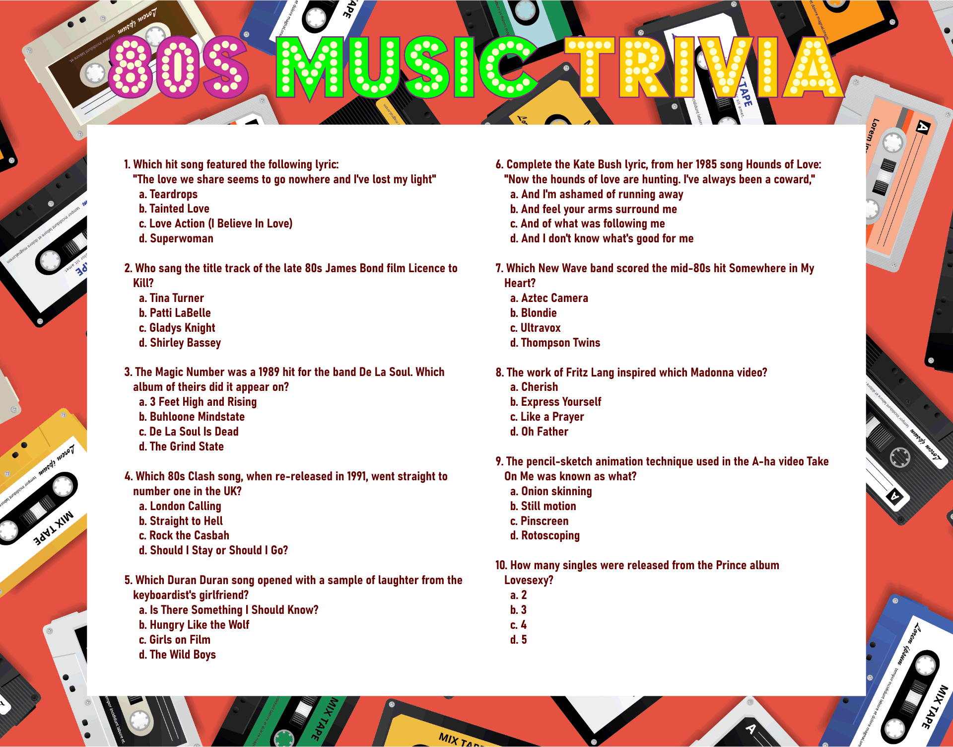 printable 80s trivia questions