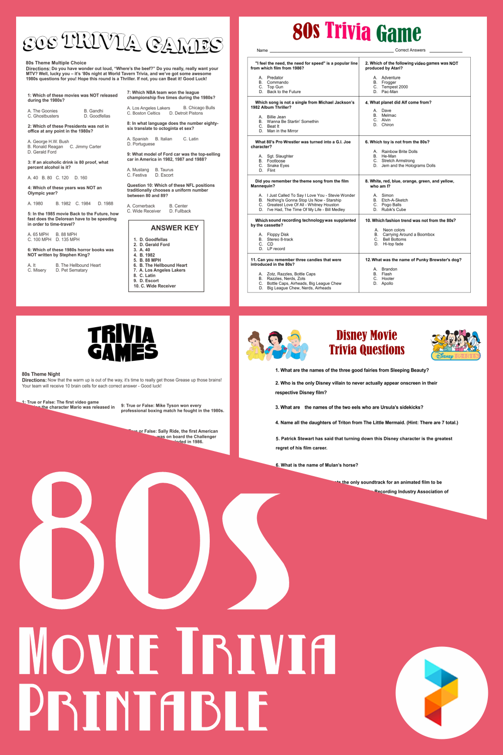 80s Movie Trivia 10 Free PDF Printables Printablee