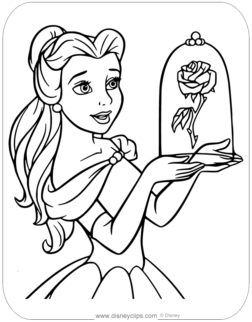 87 Printable Beauty And The Beast Coloring Pages Disneyclips