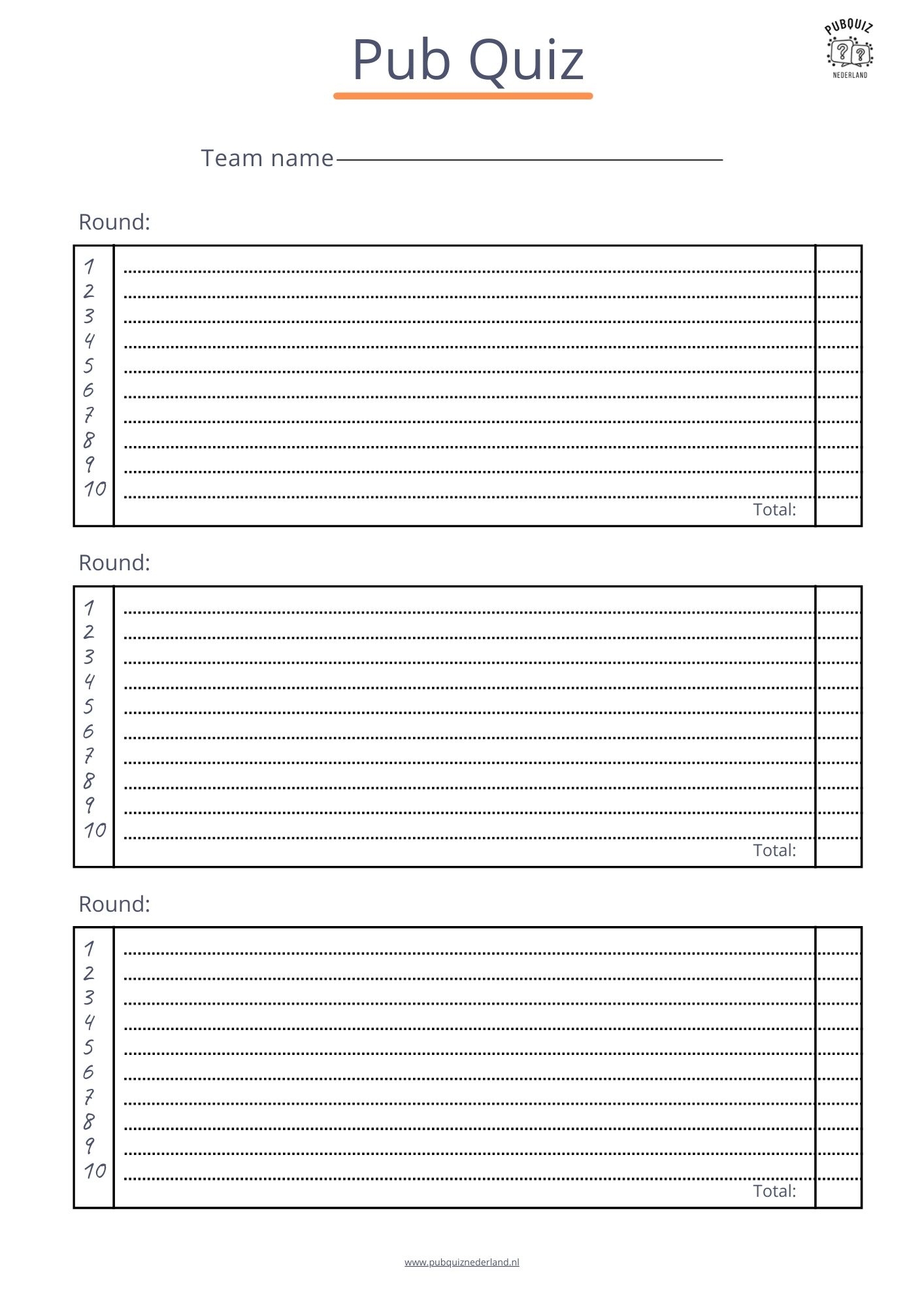 printable answer sheet pdf