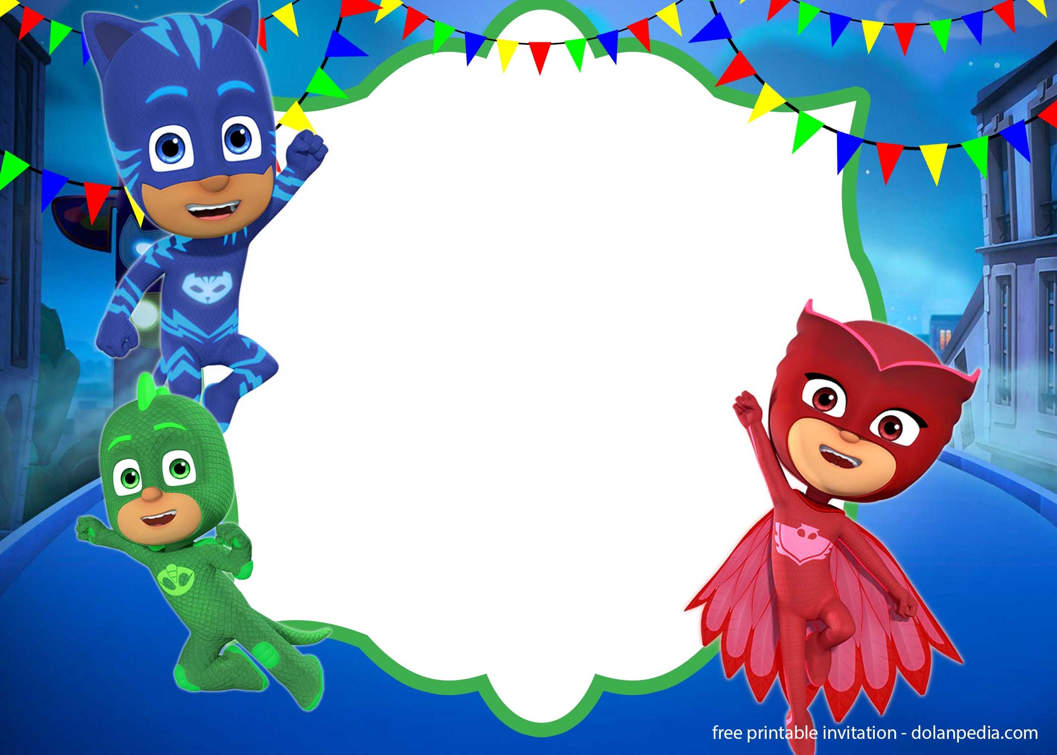 9 FREE PJ Masks Birthday Invitation Templates UPDATED Worksheets Library