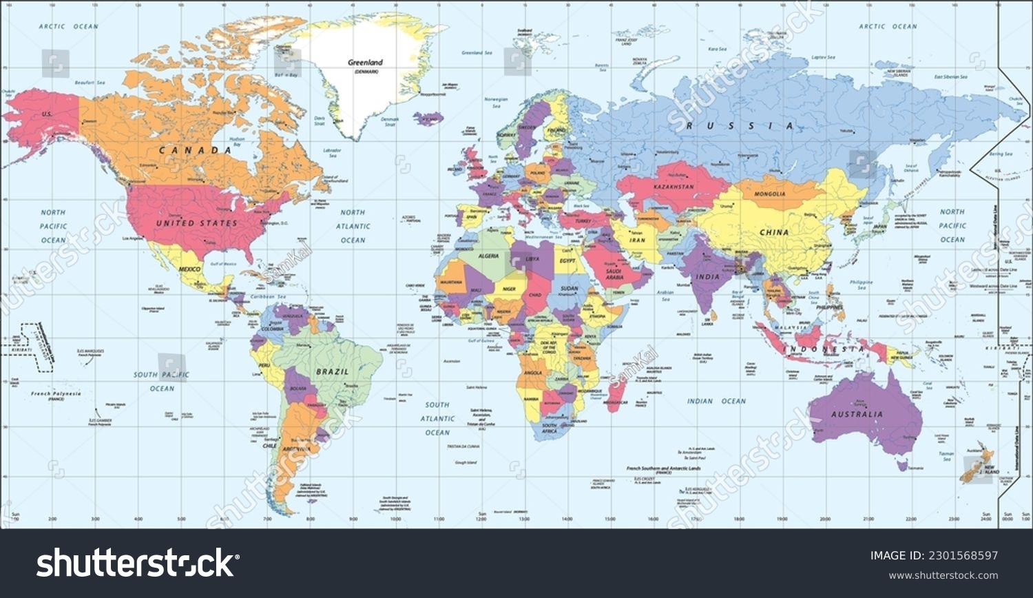 miller projection world map printable