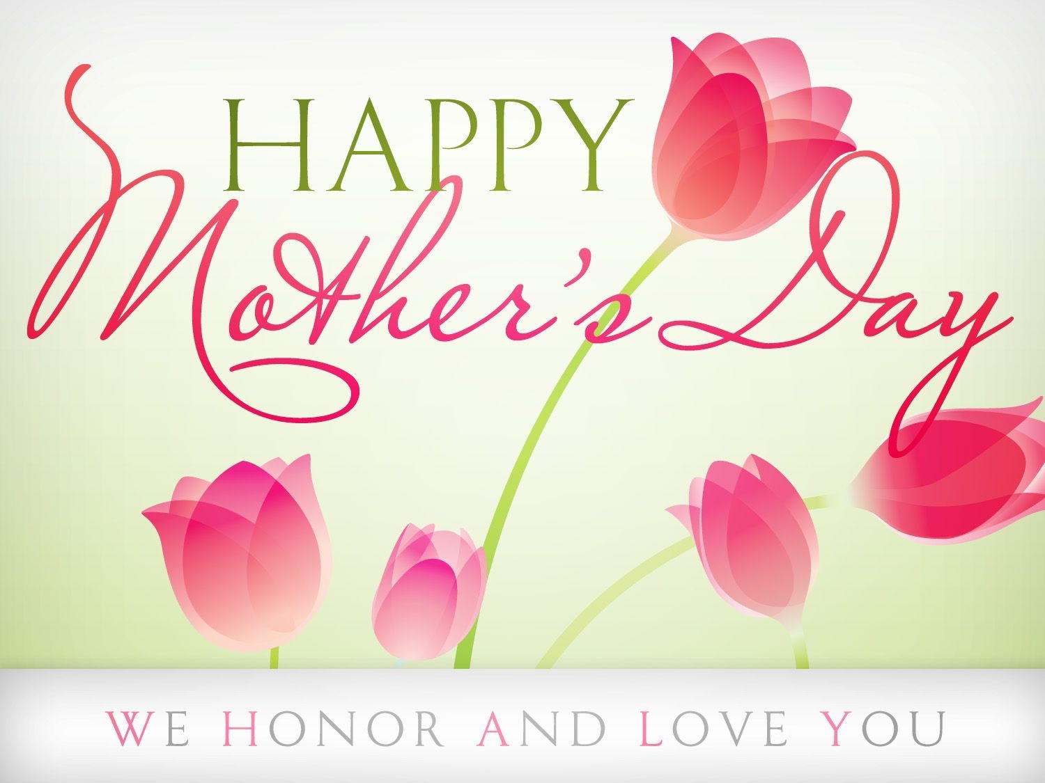 A Clipart Image Featuring A Happy Mother s Day Greeting With Pink Tulips And A Heartfelt Message 5942167