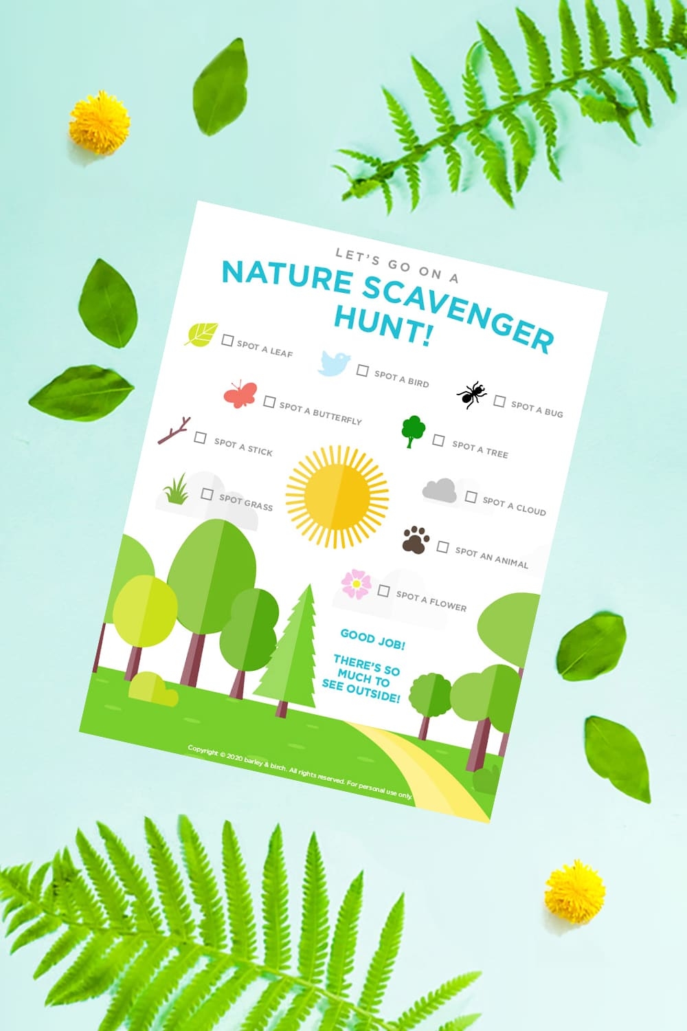 A Free Printable Nature Scavenger Hunt For Outdoor Explorers