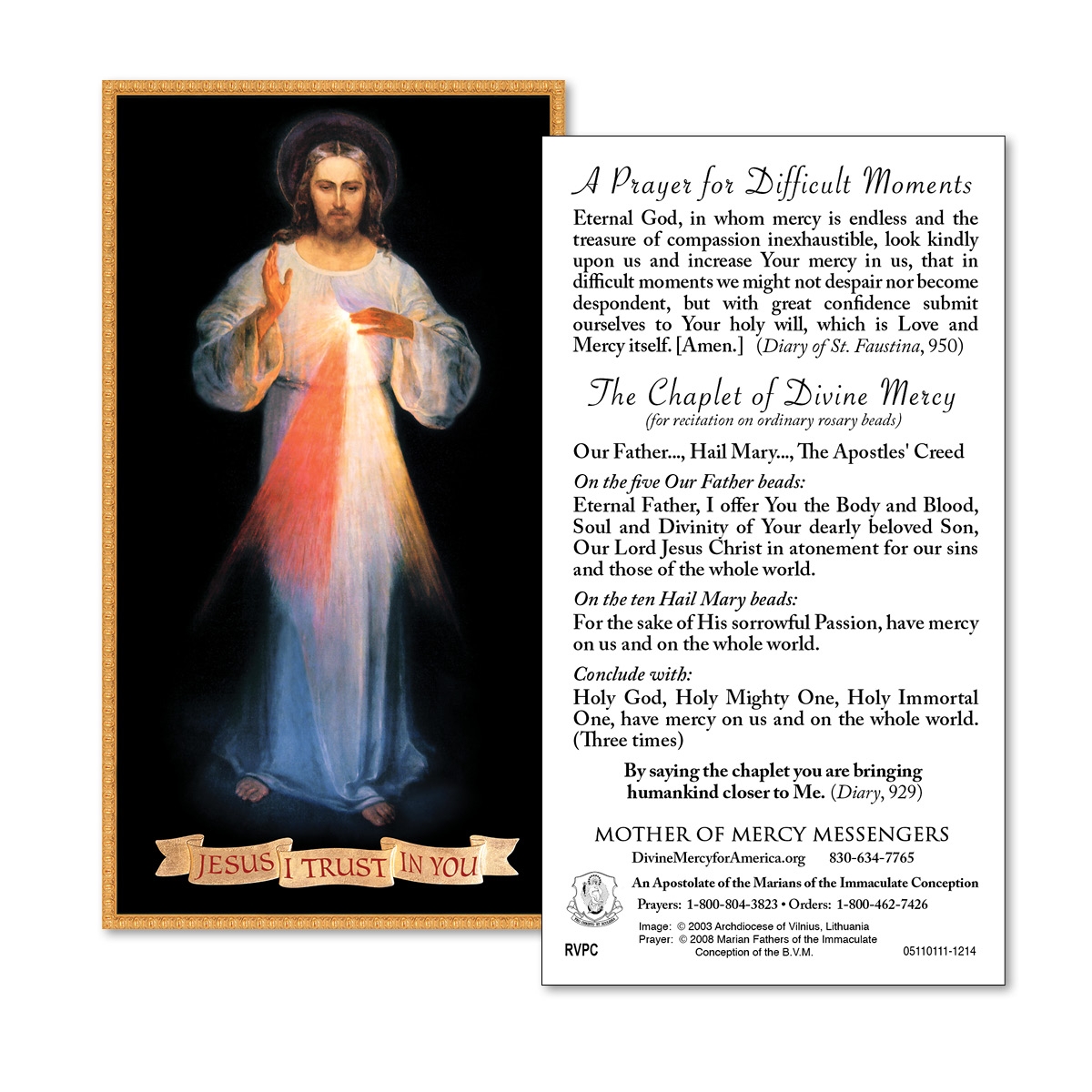 divine mercy chaplet printable