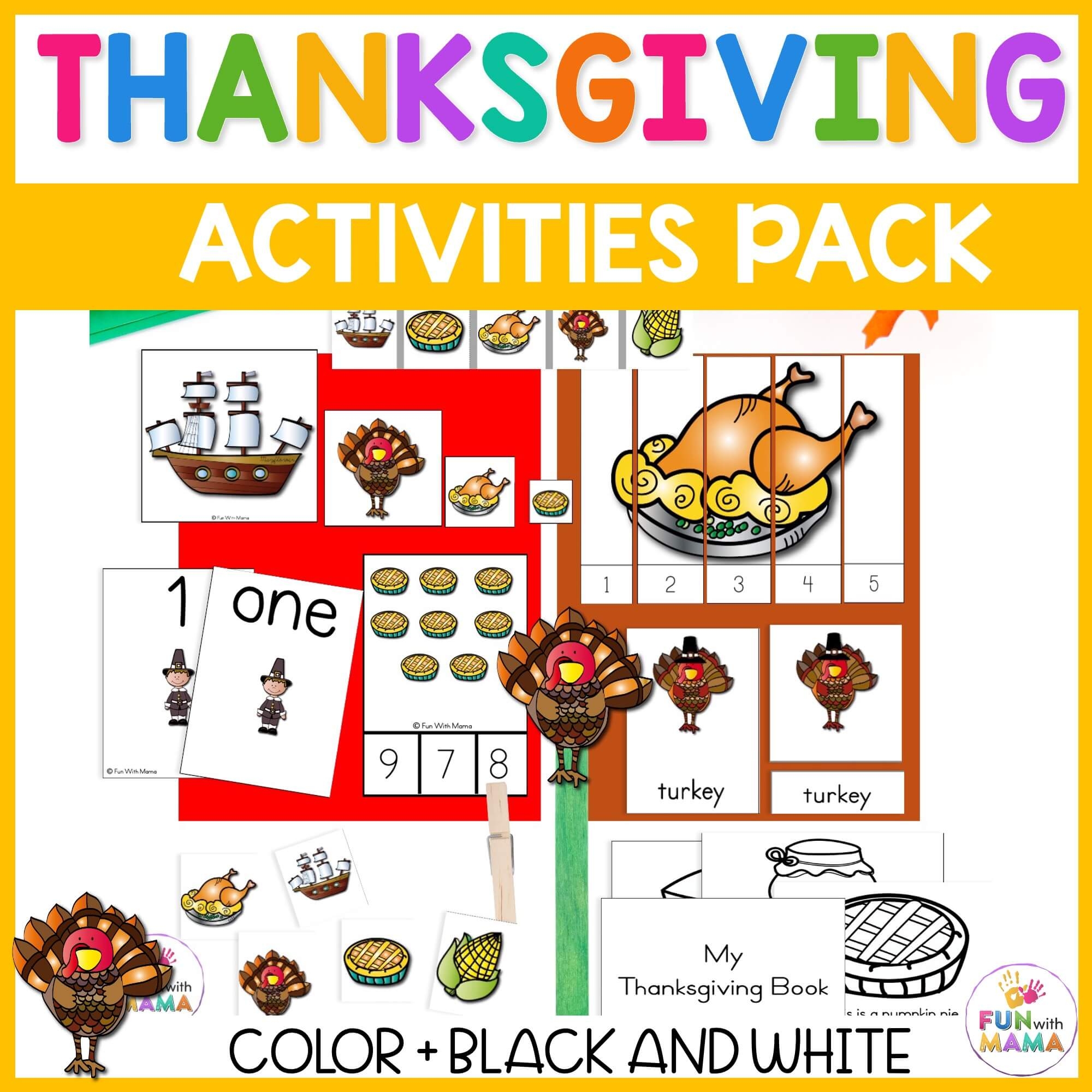 A Thanksgiving Printable Pack For Learning History U0026 More 