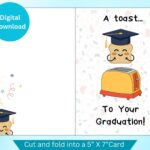 A Toast To Your Graduation Printable Graduation Card Cute And 