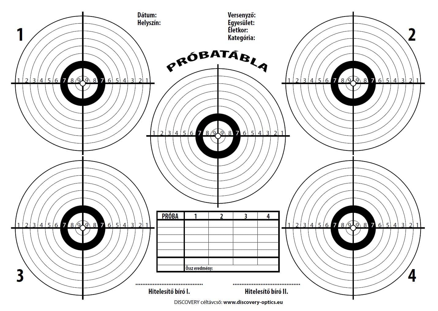 printable targets for pistol shooting