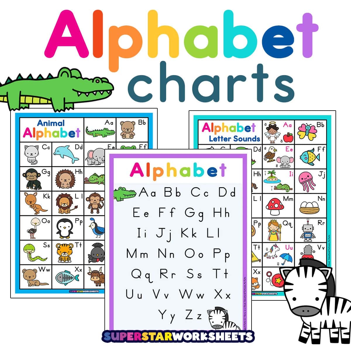 alphabet letters with pictures printable free