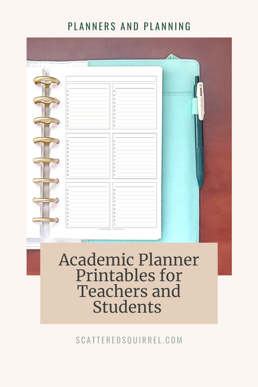 Academic Planner Printables That Can Be Used For More Than School Scattered Squirrel
