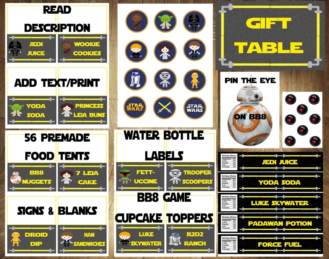 ADD TEXT Star Wars Food Labels Star Wars Birthday Star Wars Bundle Star Wars Game Star Wars Signs Star Wars Birthday Bundle Yellow Etsy ADD TEXT Star Wars Food Labels Star Wars Birthday Star Wars Bundle Star Wars Game Star Wars Signs Star Wars Birthday Bundle Yellow Etsy