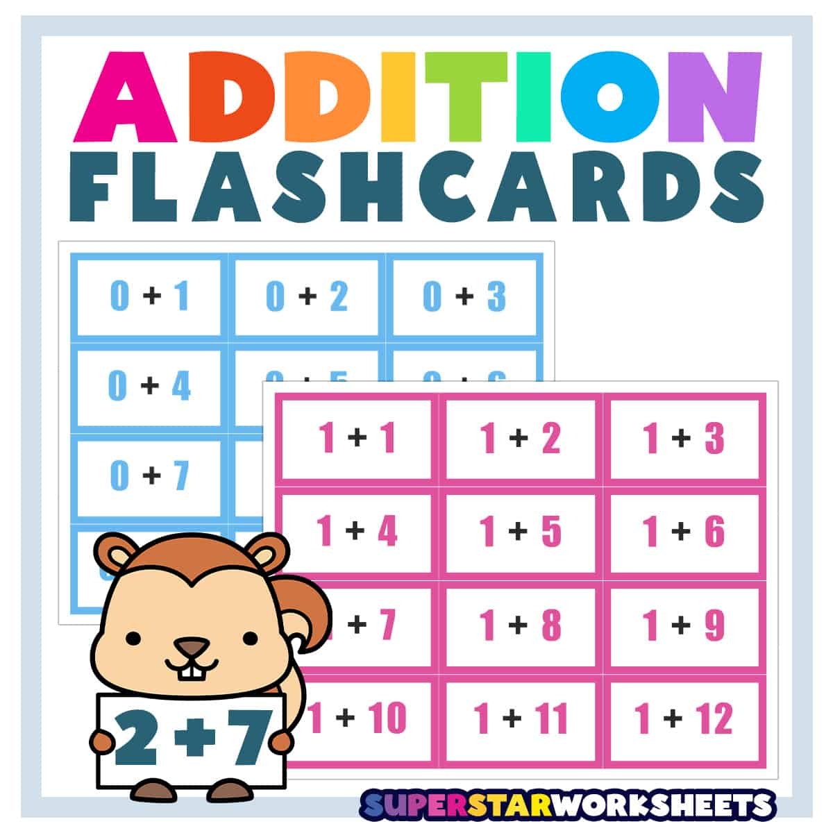 Addition Flashcards Superstar Worksheets