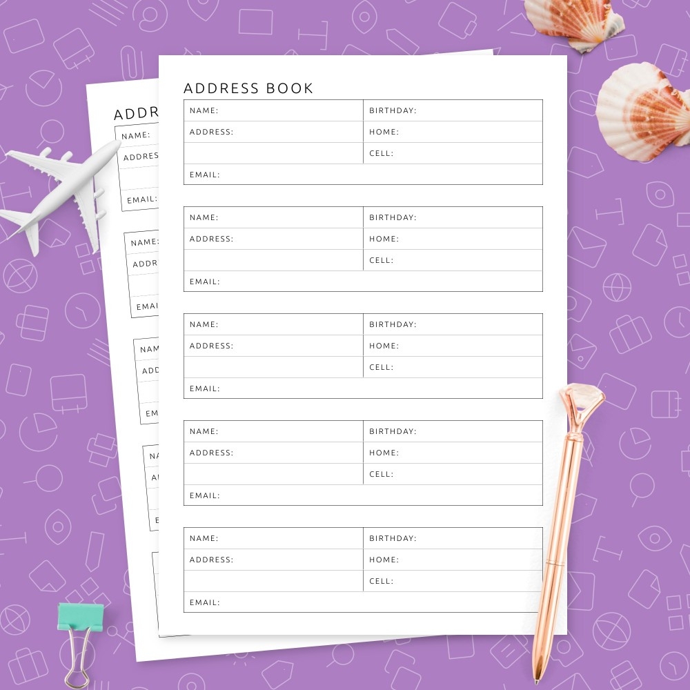 Address Book Template