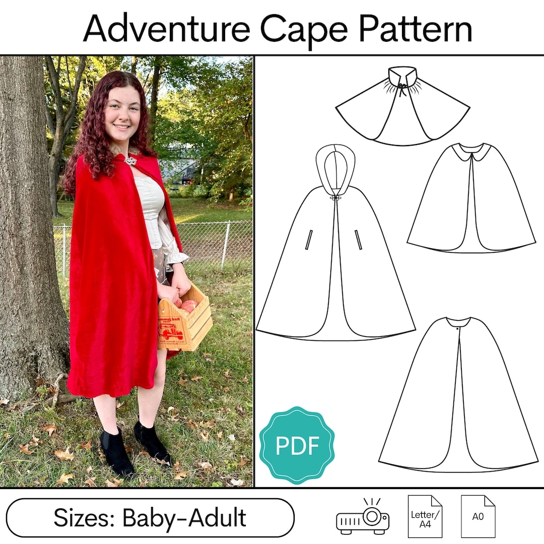 free printable cape pattern