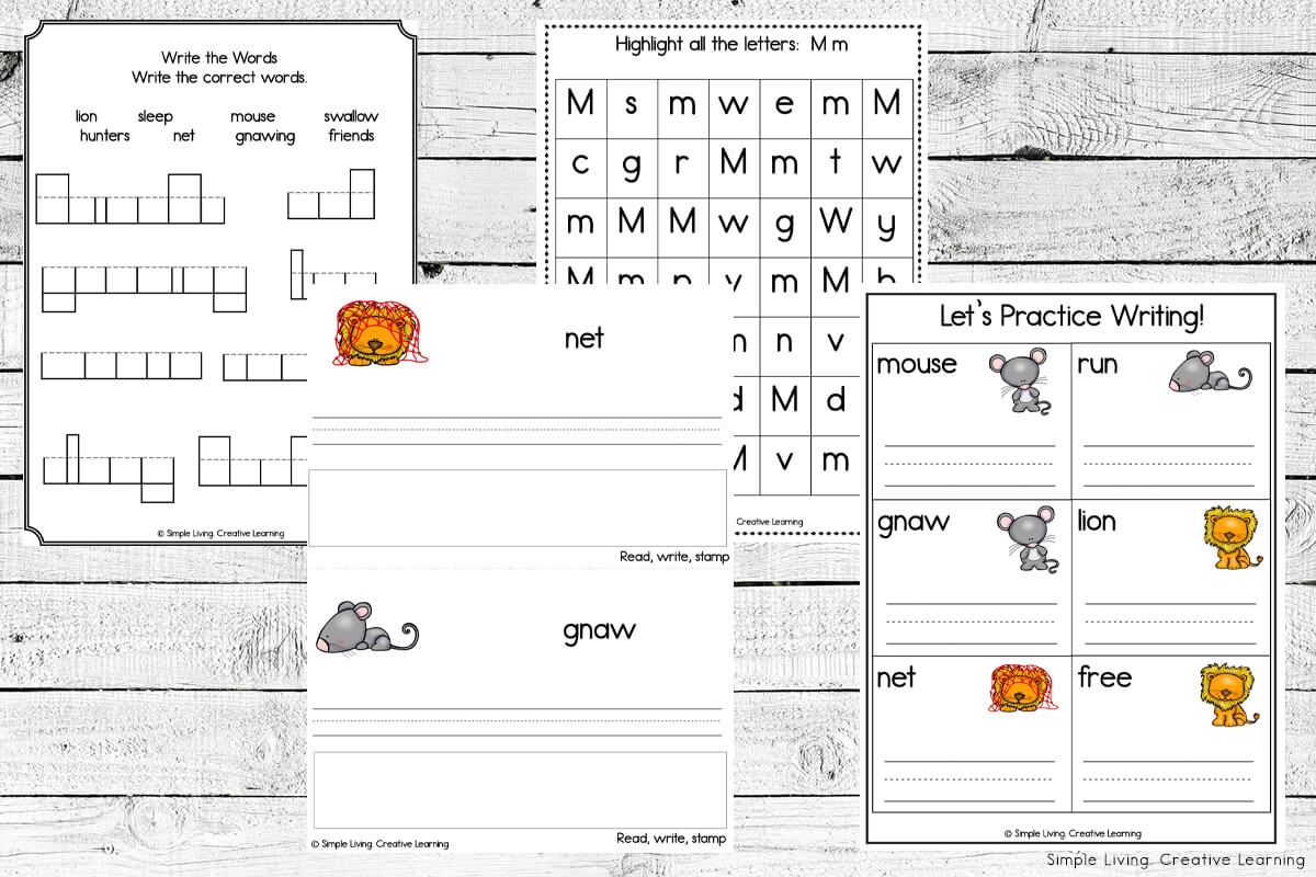 Aesop s Fables Printables The Lion And The Mouse Simple Living 